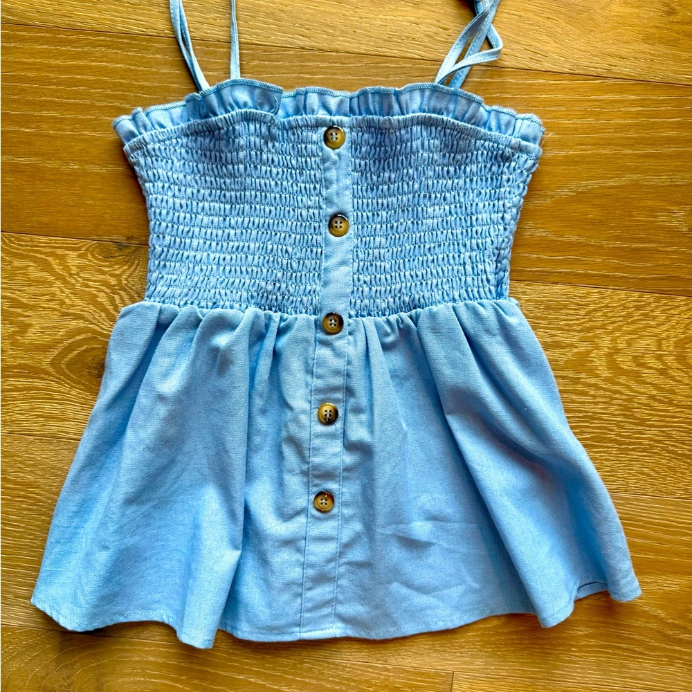 HYFVE Light Blue Smocked Top